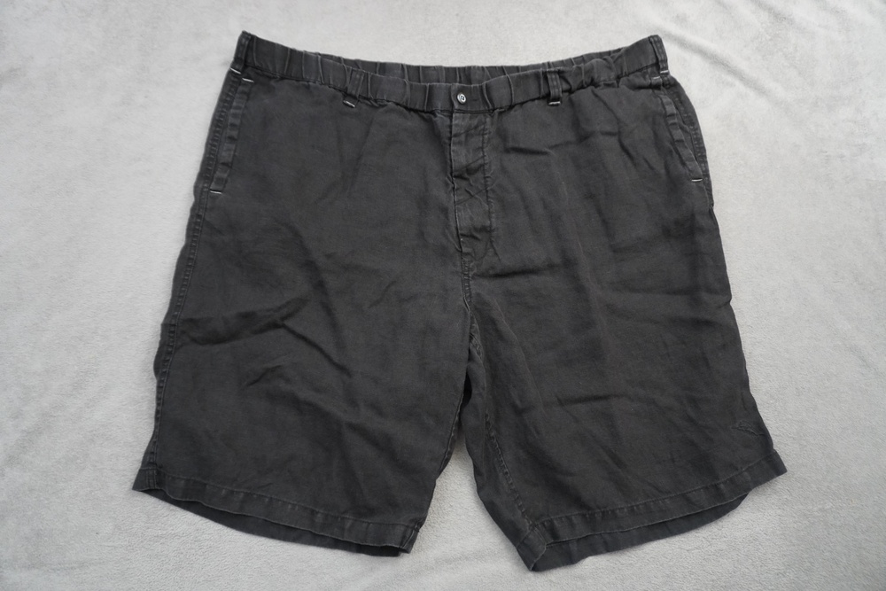 Tommy Bahama Shorts Mens 3XLT Black Linen Chino Elastic Drawstring 11" Inseam